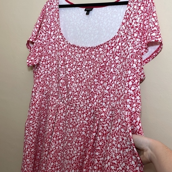 Torrid 4 FUCHSIA PINK FLORAL SCUBA KNIT MIDI DRESS - Picture 8 of 10